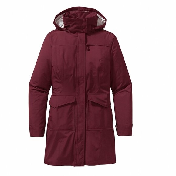 Patagonia Hooded Torrentshell City Lightweight Waterproof Coat in Burgundy XS - Picture 1 of 16